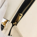 CELINE Trapeze Hand Bag Canvas Leather 2way Gold Beige Auth BA12121A-22