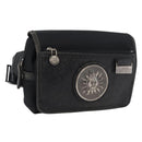 Gianni Versace Waist bag Nylon Black Silver Auth BA12122A-1