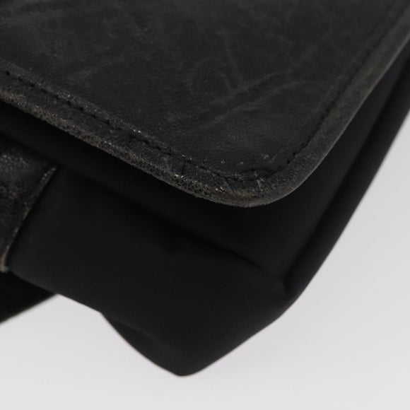 Gianni Versace Waist bag Nylon Black Silver Auth BA12122A