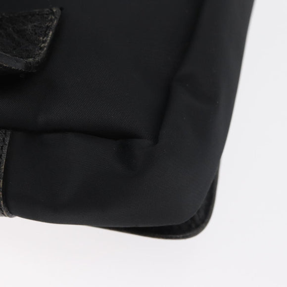 Gianni Versace Waist bag Nylon Black Silver Auth BA12122A