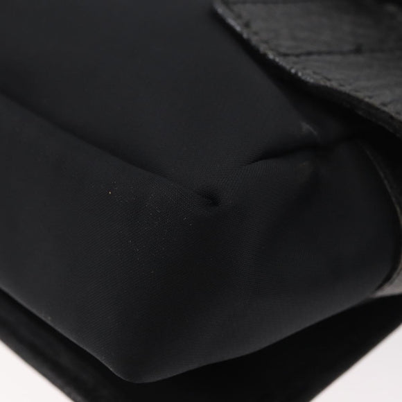 Gianni Versace Waist bag Nylon Black Silver Auth BA12122A