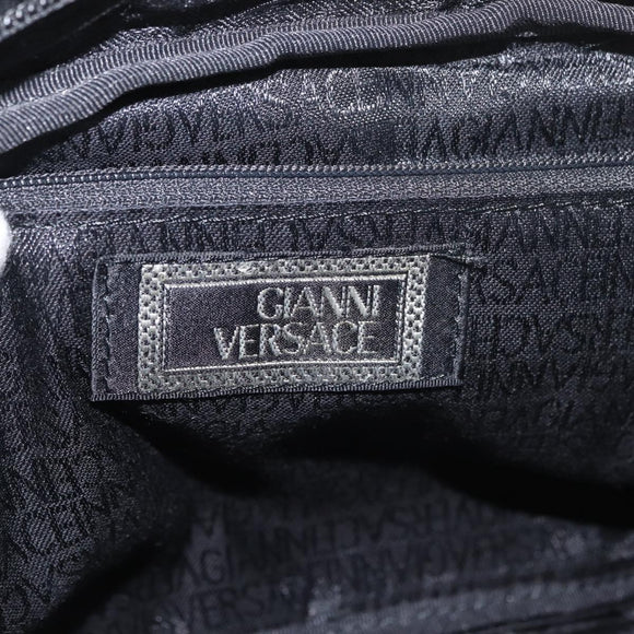 Gianni Versace Waist bag Nylon Black Silver Auth BA12122A
