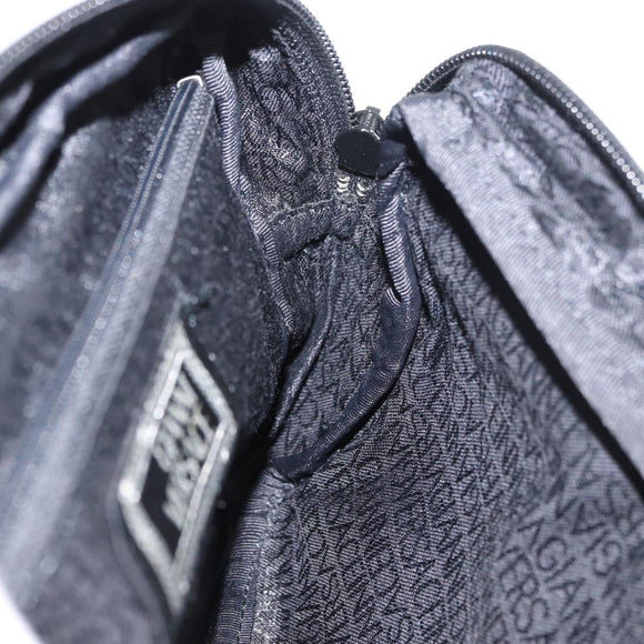 Gianni Versace Waist bag Nylon Black Silver Auth BA12122A