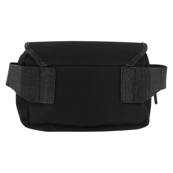 Gianni Versace Waist bag Nylon Black Silver Auth BA12122A