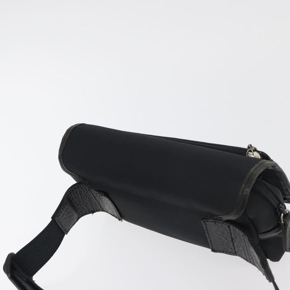 Gianni Versace Waist bag Nylon Black Silver Auth BA12122A
