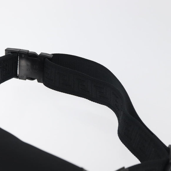 Gianni Versace Waist bag Nylon Black Silver Auth BA12122A