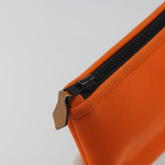 HERMES Neovan Pouch Nylon Orange Auth BA12123