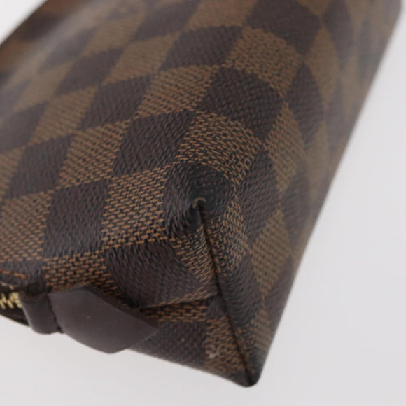 LOUIS VUITTON Damier Ebene Pochette Cosmetic PM Pouch N47516 LV Auth BA12124
