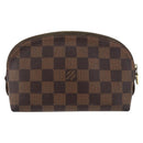 LOUIS VUITTON Damier Ebene Pochette Cosmetic PM Pouch N47516 LV Auth BA12124-2