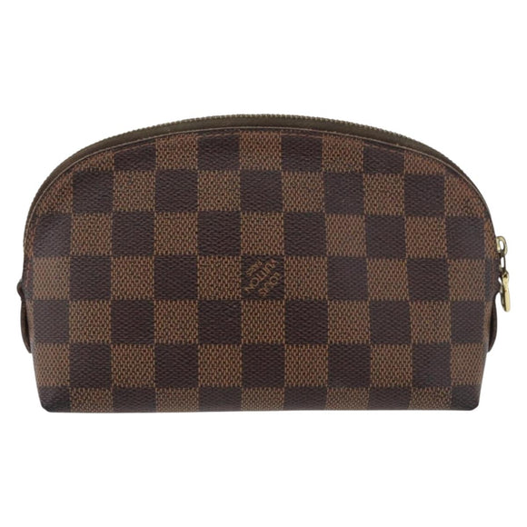 LOUIS VUITTON Damier Ebene Pochette Cosmetic PM Pouch N47516 LV Auth BA12124
