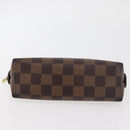 LOUIS VUITTON Damier Ebene Pochette Cosmetic PM Pouch N47516 LV Auth BA12124-6
