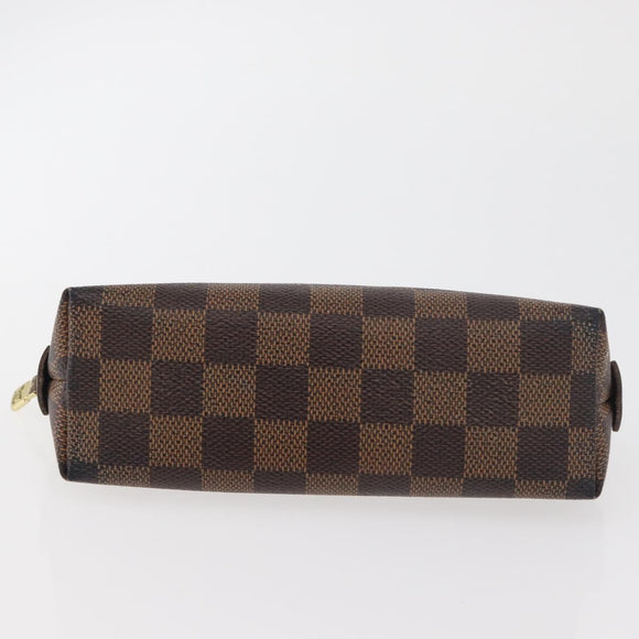 LOUIS VUITTON Damier Ebene Pochette Cosmetic PM Pouch N47516 LV Auth BA12124