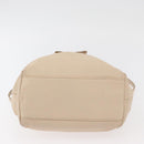Salvatore Ferragamo Vala Hand Bag Leather 2way Ivory Gold Auth BA12126A-5