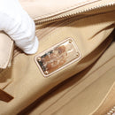 Salvatore Ferragamo Vala Hand Bag Leather 2way Ivory Gold Auth BA12126A-21