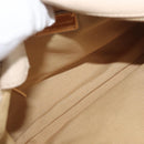 Salvatore Ferragamo Vala Hand Bag Leather 2way Ivory Gold Auth BA12126A-11
