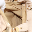 Salvatore Ferragamo Vala Hand Bag Leather 2way Ivory Gold Auth BA12126A-23