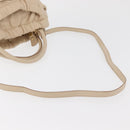 Salvatore Ferragamo Vala Hand Bag Leather 2way Ivory Gold Auth BA12126A-8