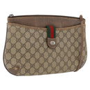 GUCCI GG Supreme Web Sherry Line Bag PVC Beige Gold Red 904 02 026 Auth BA12127-1