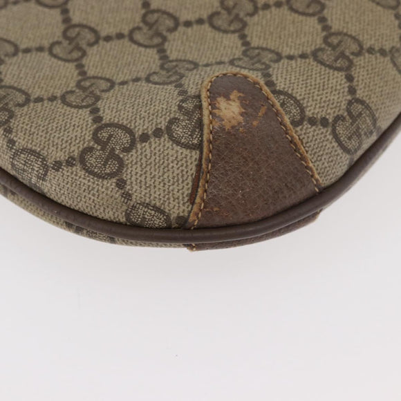 GUCCI GG Supreme Web Sherry Line Bag PVC Beige Gold Red 904 02 026 Auth BA12127