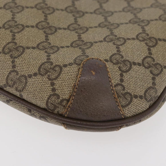 GUCCI GG Supreme Web Sherry Line Bag PVC Beige Gold Red 904 02 026 Auth BA12127