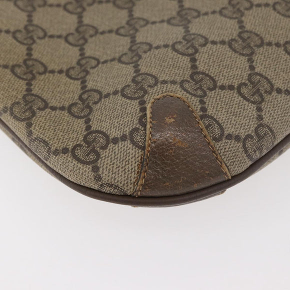 GUCCI GG Supreme Web Sherry Line Bag PVC Beige Gold Red 904 02 026 Auth BA12127