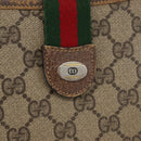 GUCCI GG Supreme Web Sherry Line Bag PVC Beige Gold Red 904 02 026 Auth BA12127-14