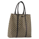 GUCCI GG Supreme Tote Bag PVC Beige Gold 223668 Auth BA12128-1