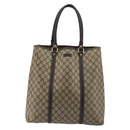GUCCI GG Supreme Tote Bag PVC Beige Gold 223668 Auth BA12128-13