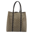 GUCCI GG Supreme Tote Bag PVC Beige Gold 223668 Auth BA12128-2