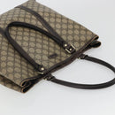GUCCI GG Supreme Tote Bag PVC Beige Gold 223668 Auth BA12128-6