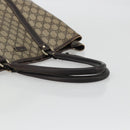 GUCCI GG Supreme Tote Bag PVC Beige Gold 223668 Auth BA12128-7