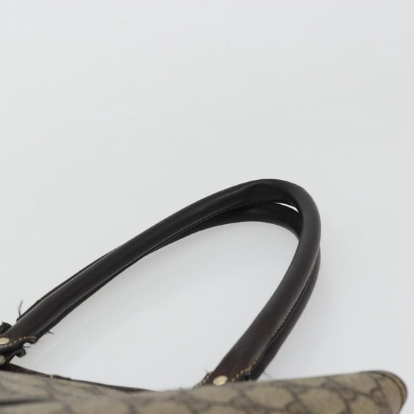 GUCCI GG Supreme Tote Bag PVC Beige Gold 223668 Auth BA12128