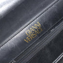 Gianni Versace Hand Bag Leather Black Gold Auth BA12129A-18