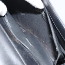 Gianni Versace Hand Bag Leather Black Gold Auth BA12129A-22