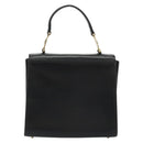 Gianni Versace Hand Bag Leather Black Gold Auth BA12129A-2