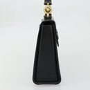 Gianni Versace Hand Bag Leather Black Gold Auth BA12129A-4