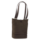 Burberrys Tote Bag Leather Brown Gold Auth BA12130A-1