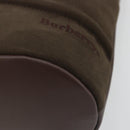 Burberrys Tote Bag Leather Brown Gold Auth BA12130A-10
