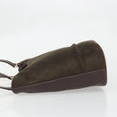 Burberrys Tote Bag Leather Brown Gold Auth BA12130A-5