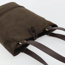 Burberrys Tote Bag Leather Brown Gold Auth BA12130A-6