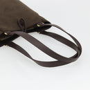 Burberrys Tote Bag Leather Brown Gold Auth BA12130A-7