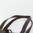 Burberrys Tote Bag Leather Brown Gold Auth BA12130A-8
