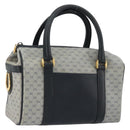 GUCCI Micro GG Supreme Boston Bag PVC Navy Gold Auth BA12131-1