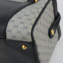 GUCCI Micro GG Supreme Boston Bag PVC Navy Gold Auth BA12131-14