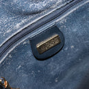 GUCCI Micro GG Supreme Boston Bag PVC Navy Gold Auth BA12131-17