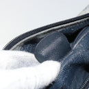 GUCCI Micro GG Supreme Boston Bag PVC Navy Gold Auth BA12131-12