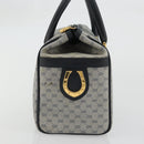 GUCCI Micro GG Supreme Boston Bag PVC Navy Gold Auth BA12131-3