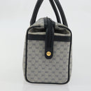 GUCCI Micro GG Supreme Boston Bag PVC Navy Gold Auth BA12131-4