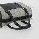 GUCCI Micro GG Supreme Boston Bag PVC Navy Gold Auth BA12131-7