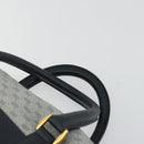 GUCCI Micro GG Supreme Boston Bag PVC Navy Gold Auth BA12131-8